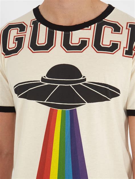 gucci ufo t shirt|Gucci shirt checker.